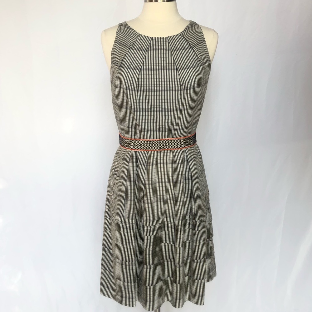 Lela Rose Navy and Cream Sundress Size 10